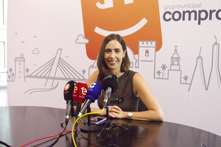 La portavoz del grupo municipal Compromís, Esther Díez.