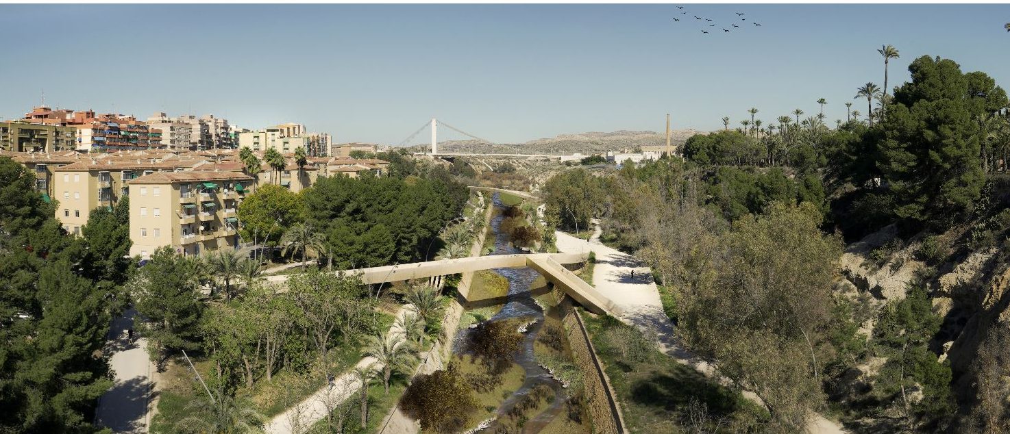 Renaturalización del Río Vinalopó a su paso por el núcleo urbano de Elx.