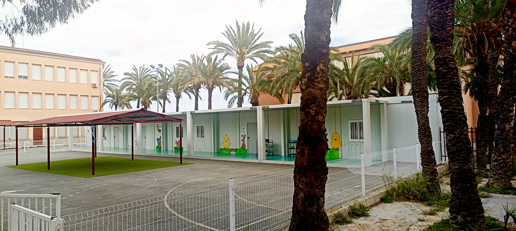 Aulas prefabricadas de educación infantil del Colegio 38.