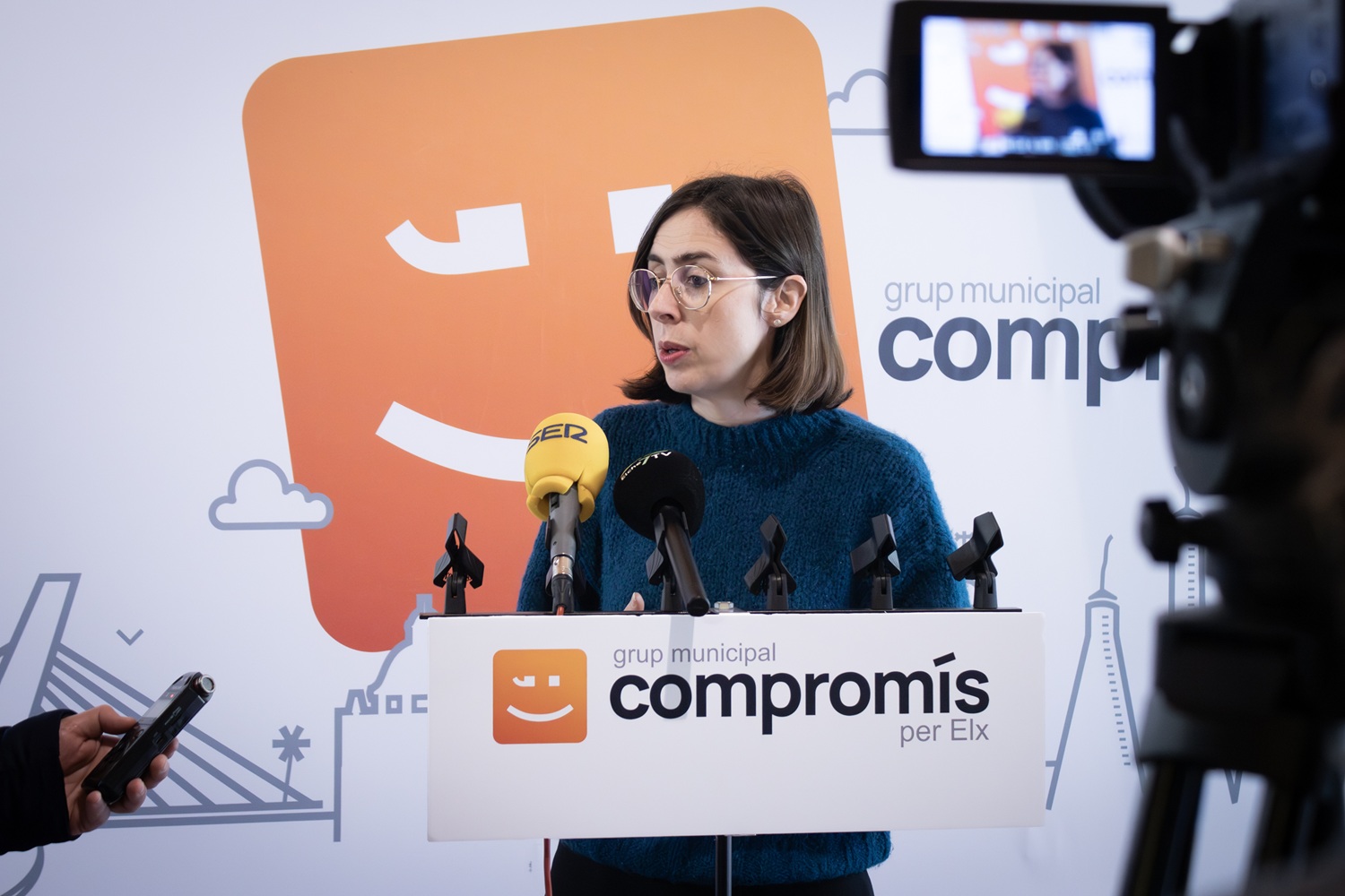 La portavoz del grupo municipal Compromís per Elx, Esther Díez.