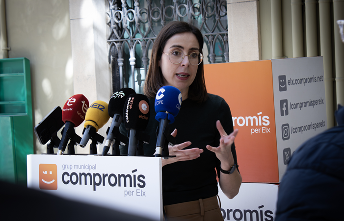 La portavoz del grupo municipal Compromís, Esther Díez.