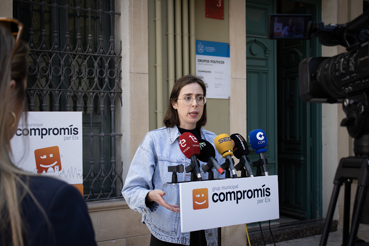 La portavoz del grupo municipal Compromís, Esther Díez.
